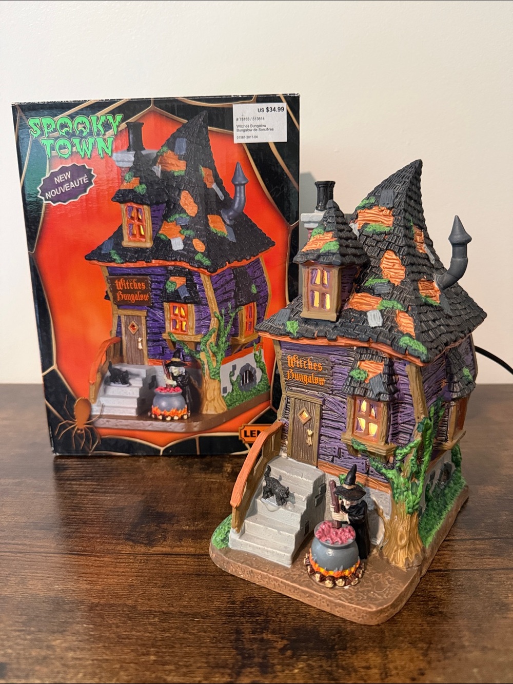 Lemax Spooky Town Witches Bungalow Halloween Lighted Building 75183/513814